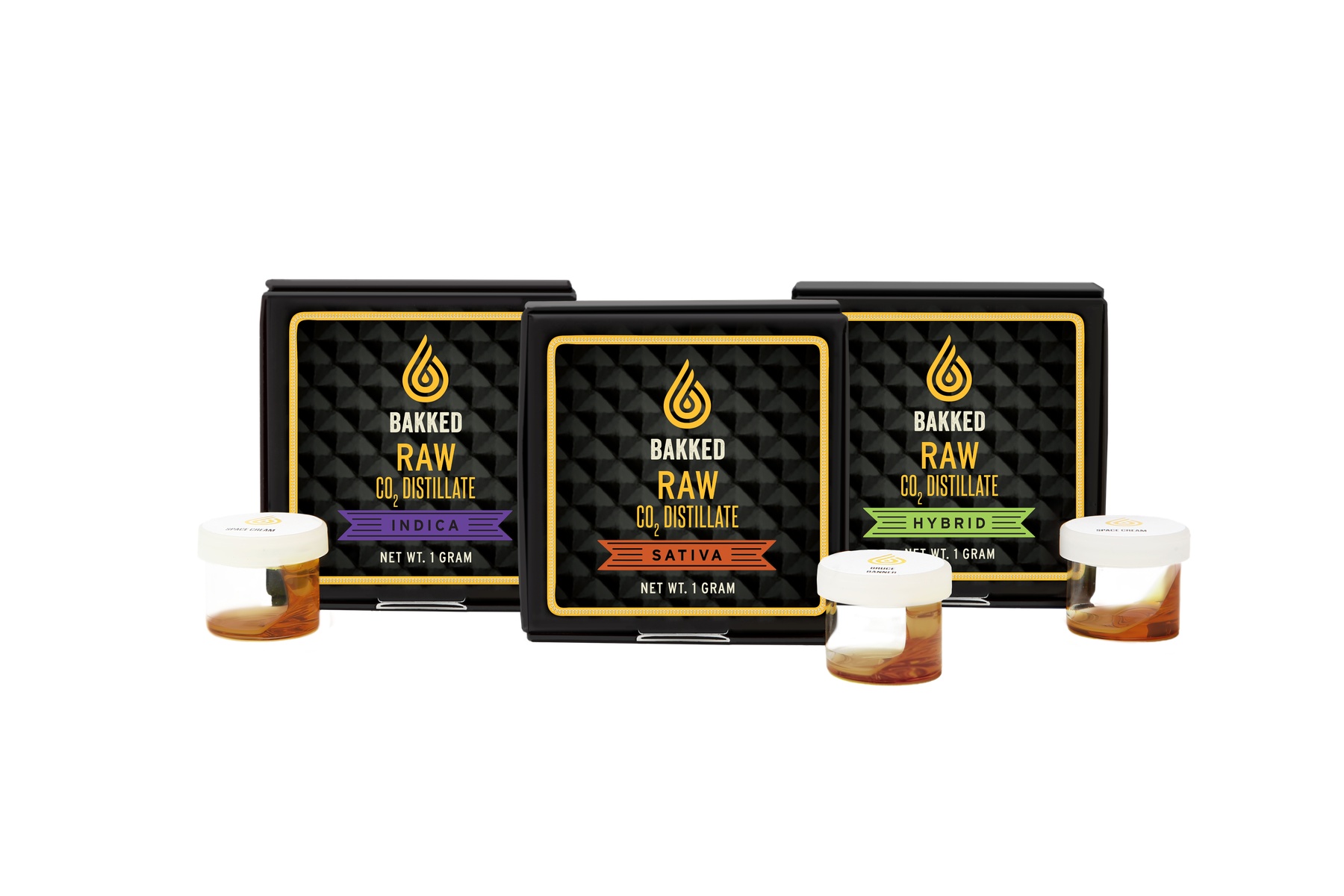 Bakked Raw Distillate 1000mg: Indica, Sativa and Hybrid Product image