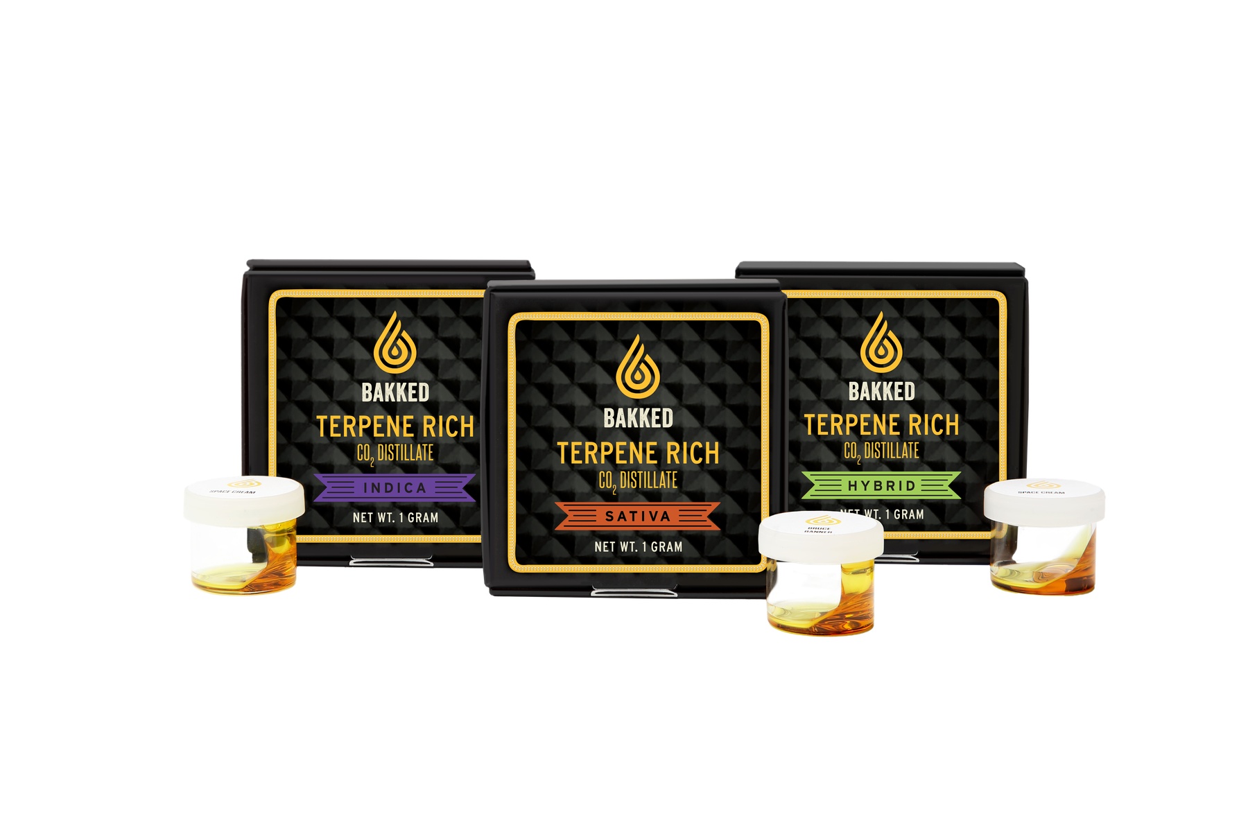 Bakked Terpene Rich Distillate 1000mg: Indica, Sativa and Hybrid Product image