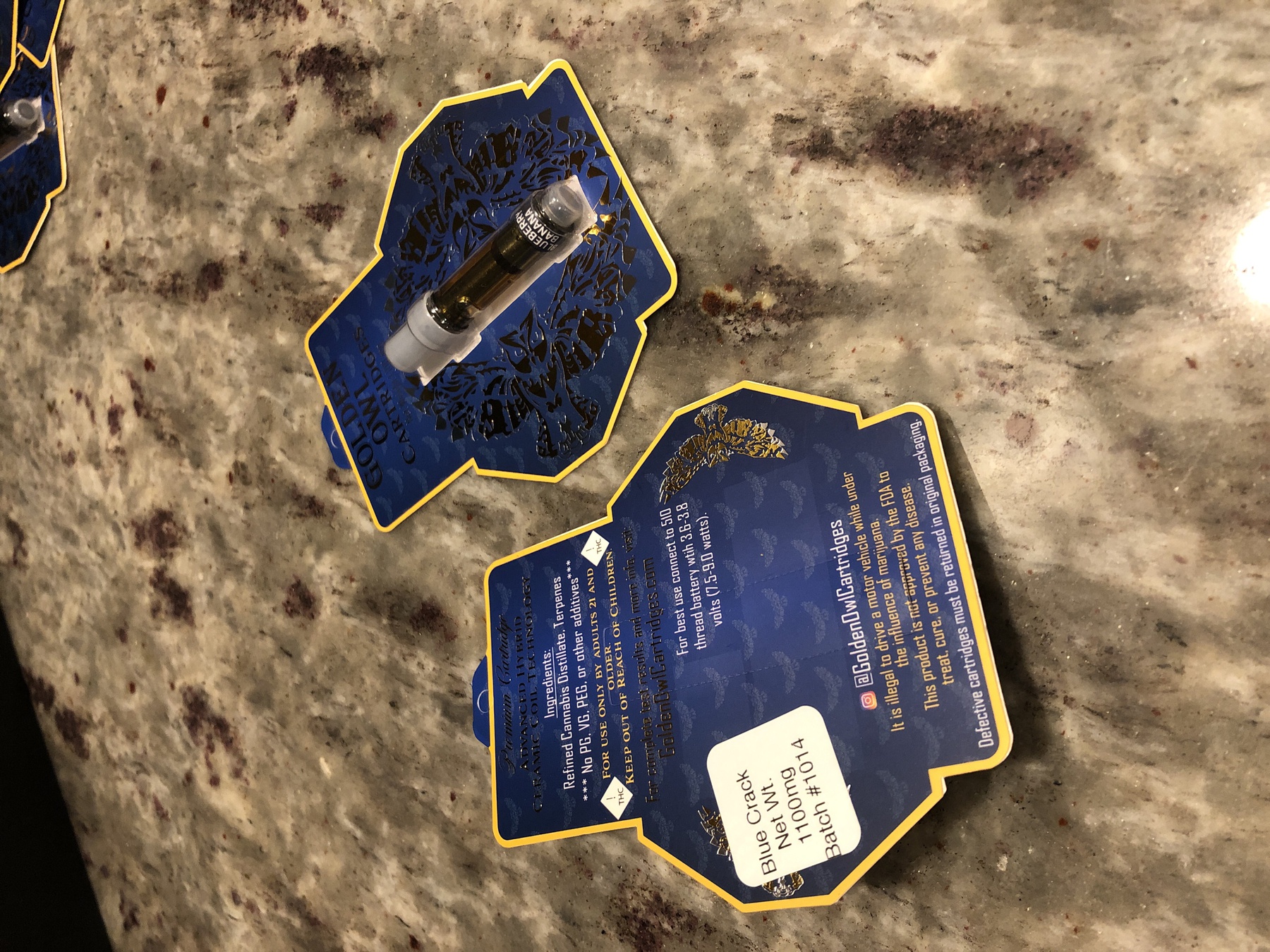 Blue Crack 1.0 Cartridge (Golden Owl Brand) Product image