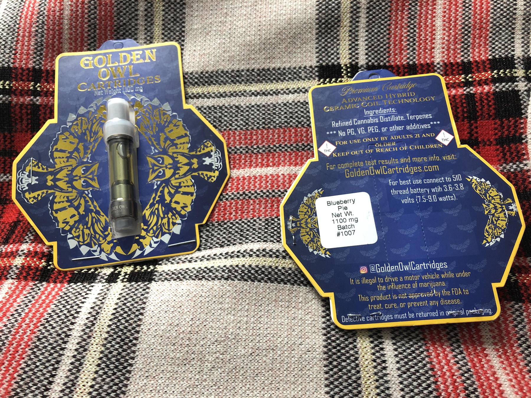 Blueberry Pie 1.0 Cartridge (Golden Owl) Product image