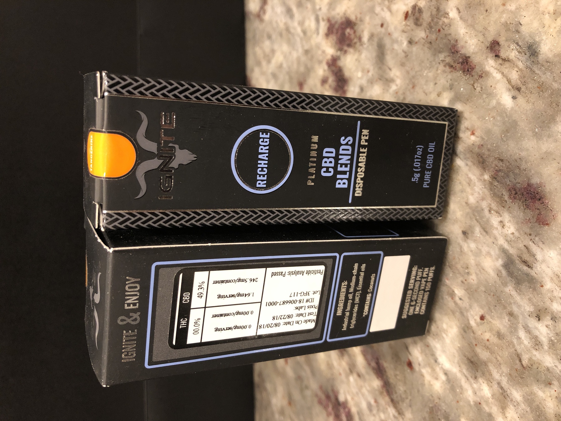 Ignite Premium CBD Disposable Pen - Tangerine Product image