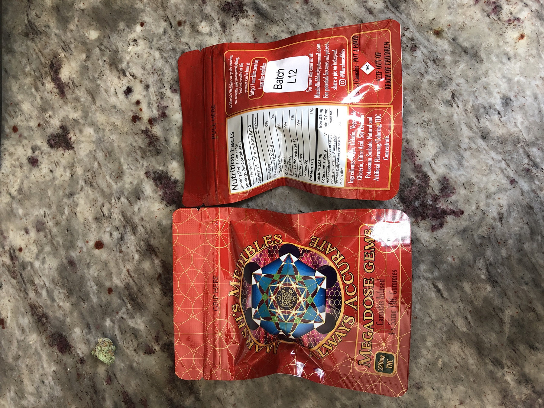 220 MG Marsh's Megadons Medibles Gummy Pack Product image