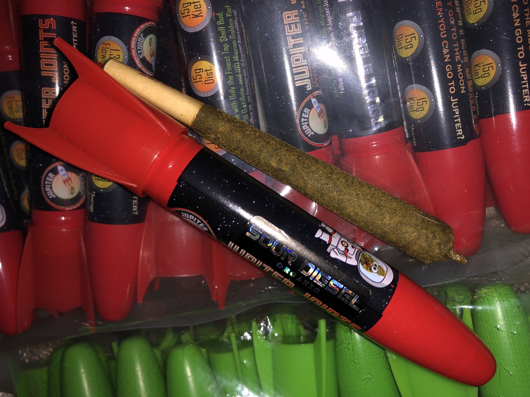 Jupiter Joint Sour Diesel Sativa Rocket Distillate/Kief Pre-Rolled Joint Product image