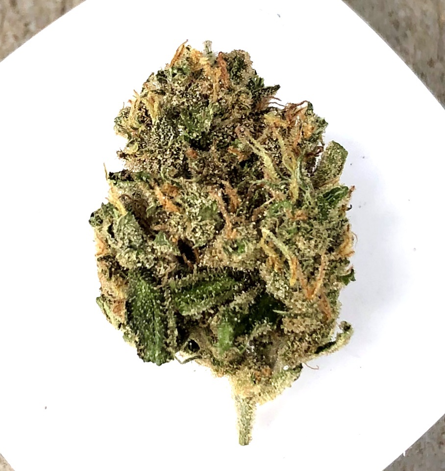 Lemon Dough harvested flower, as labeled by the cited photo source